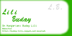 lili buday business card